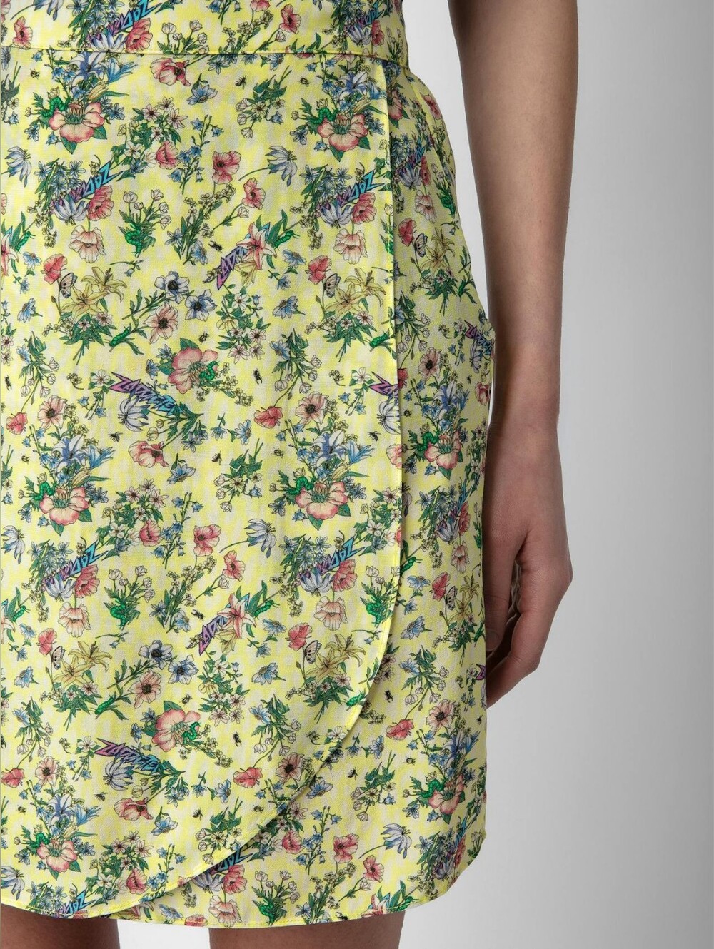 Zadig & Voltaire Garden Floral Joseline Skirt in Yellow – Size FR 34 / US 2